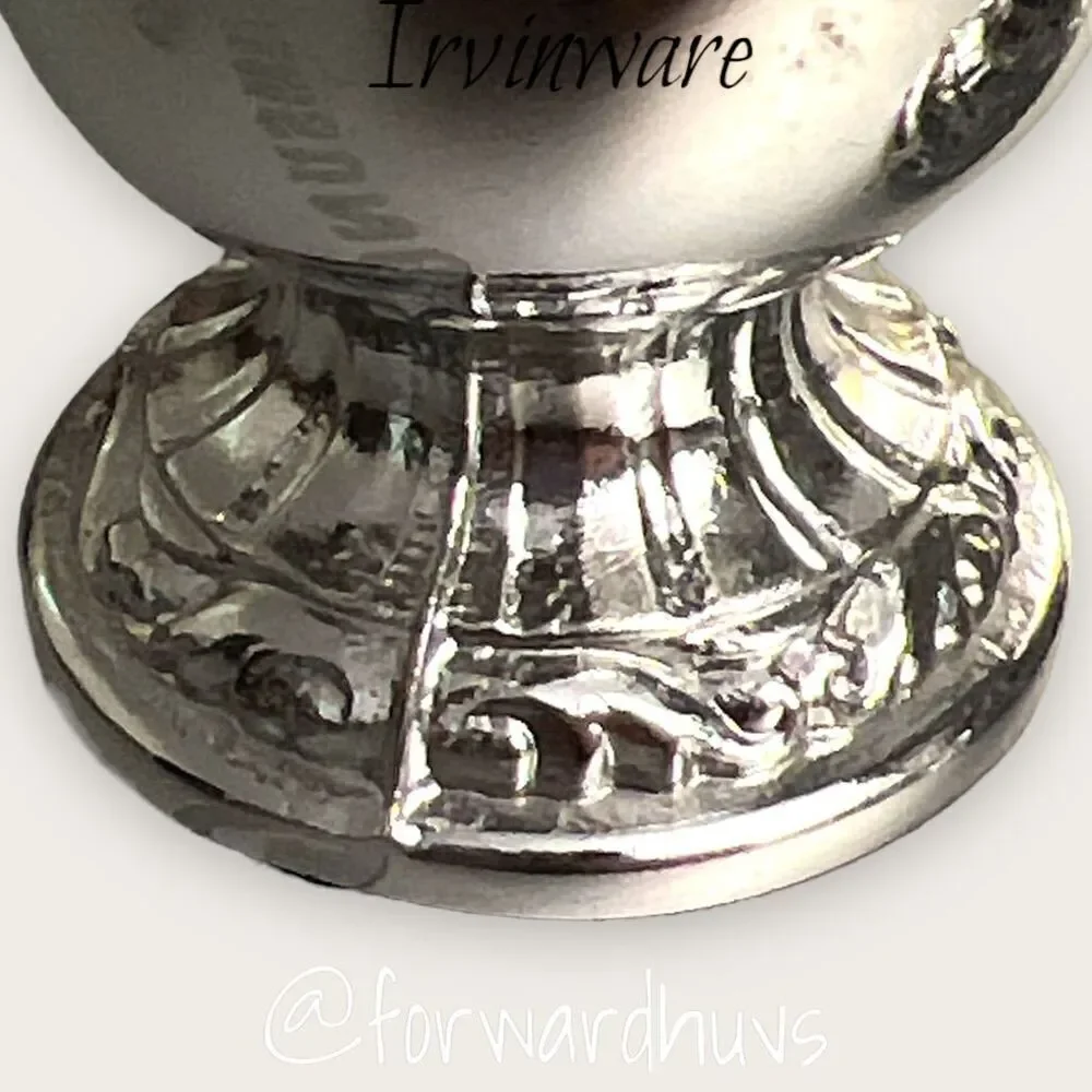 Irvinware Silver Tone Butter Dish, Sugar & Creamer Dish and Salt & Pepper Shaker